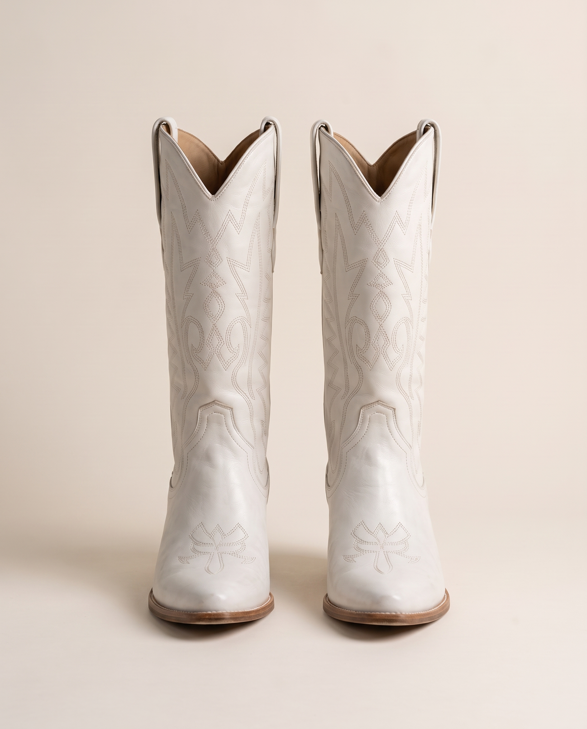 White Cowboy Boots for Women — pair, studio