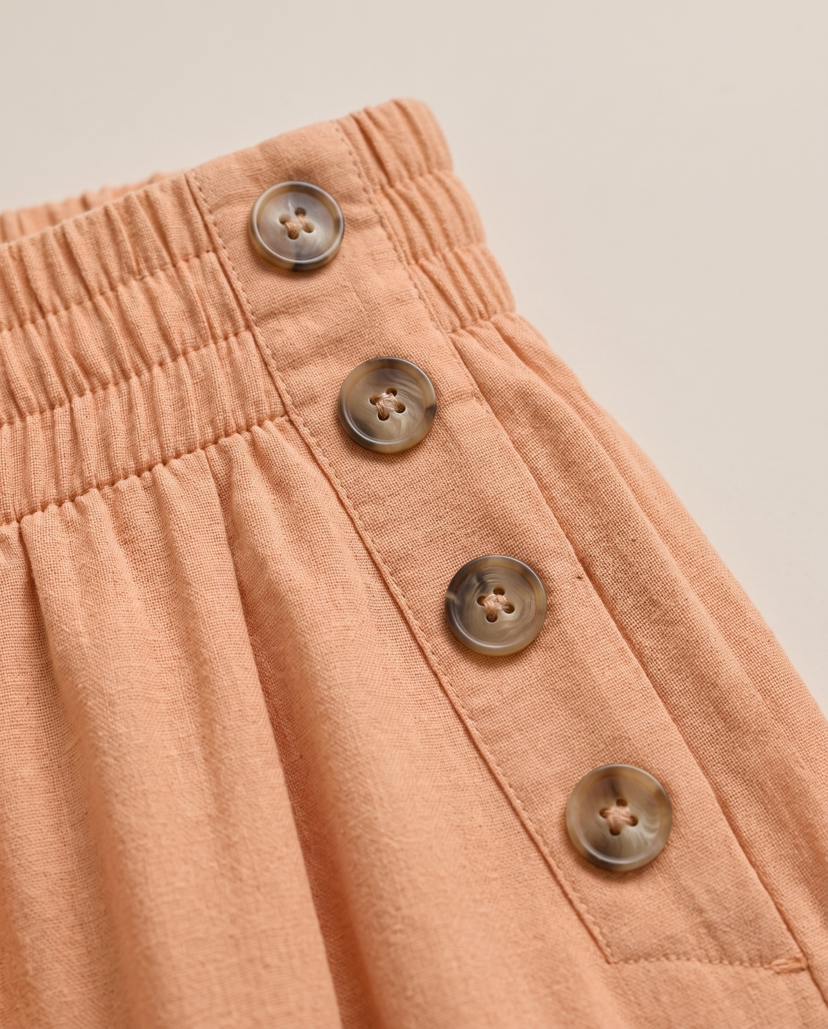 Denali Tailored Button-Trim Wide-Leg Pants — button detail