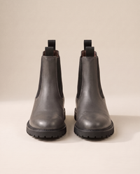 Women's Chelsea Boots with Elastic Panels and Pull Tabs — gray