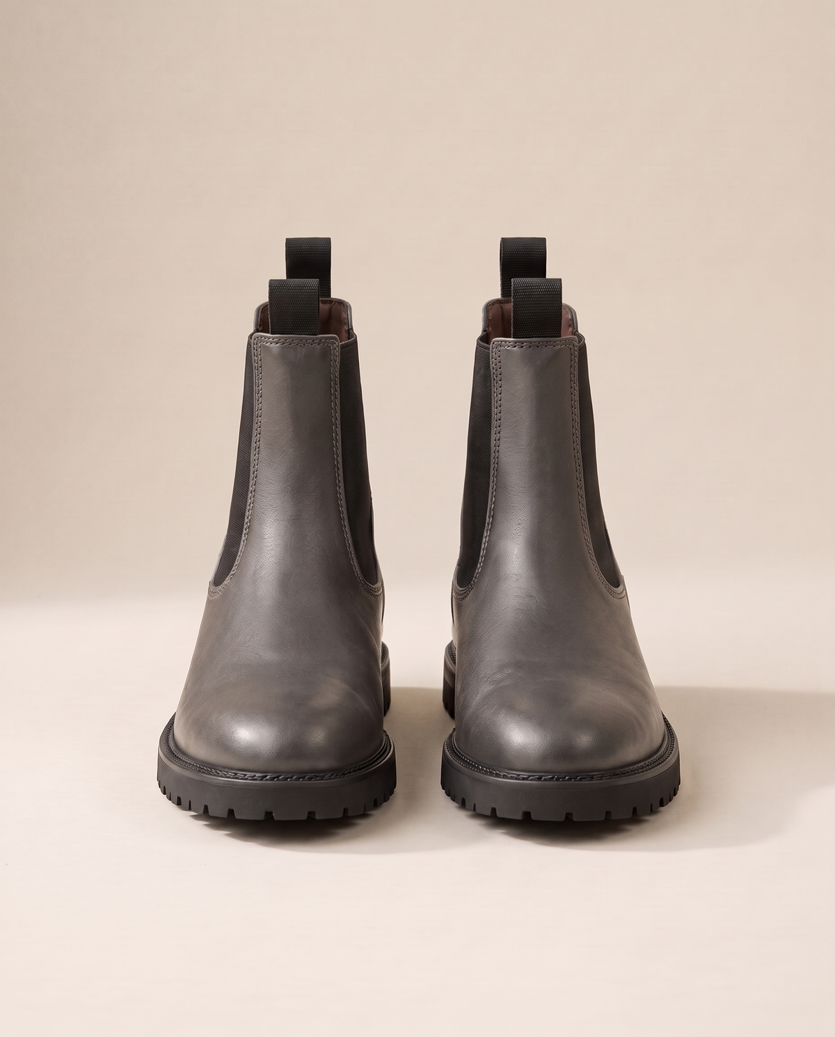 Women's Chelsea Boots with Elastic Panels and Pull Tabs — gray