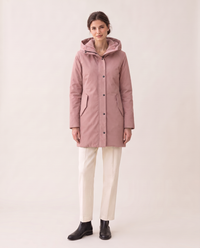 Women's Fleece-Lined Hooded Parka — pink