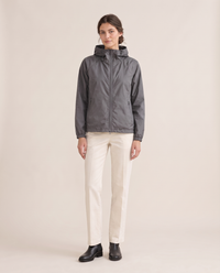 Waterproof Hooded Windbreaker Jacket for Women — gray