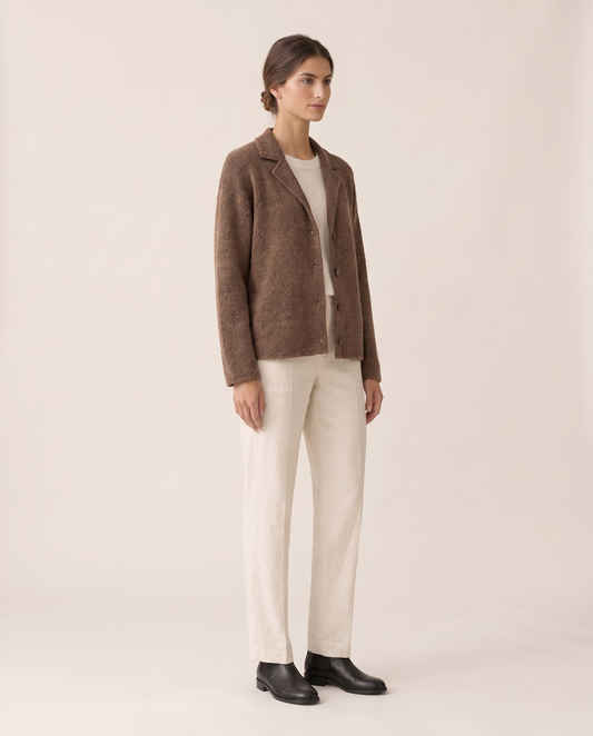 Women's Casual Knitted Warm Jacket — three-quarter view
