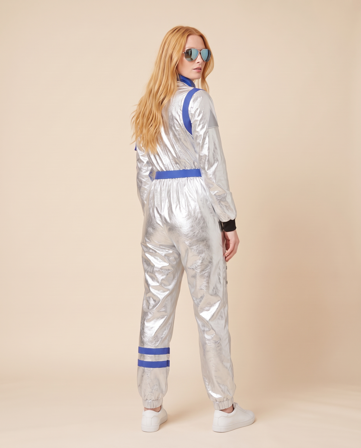 Metallic Astronaut Jumpsuit Costume – back view