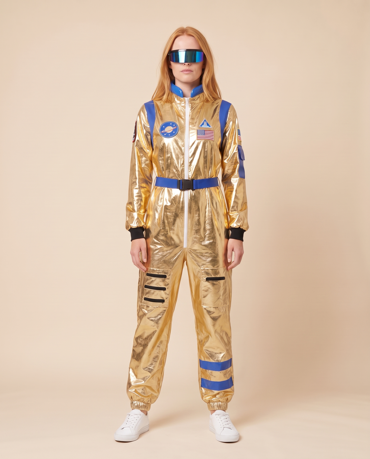 Metallic Astronaut Jumpsuit Costume – gold