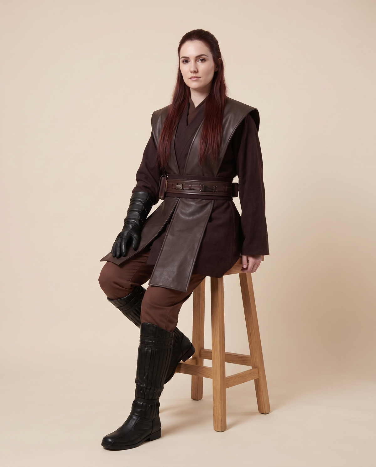 Women's Space Knight Robe Costume – seated