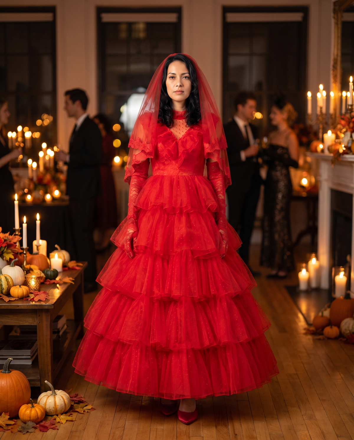 Women's Red Ghost Bride Costume – Halloween party