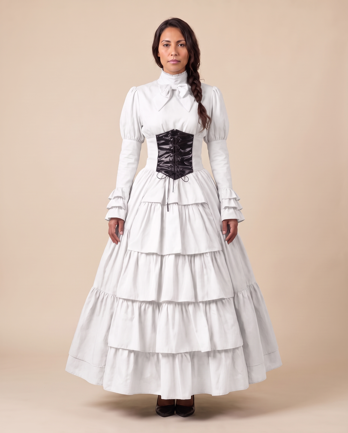 Women's Medieval Renaissance Costume Gown – white
