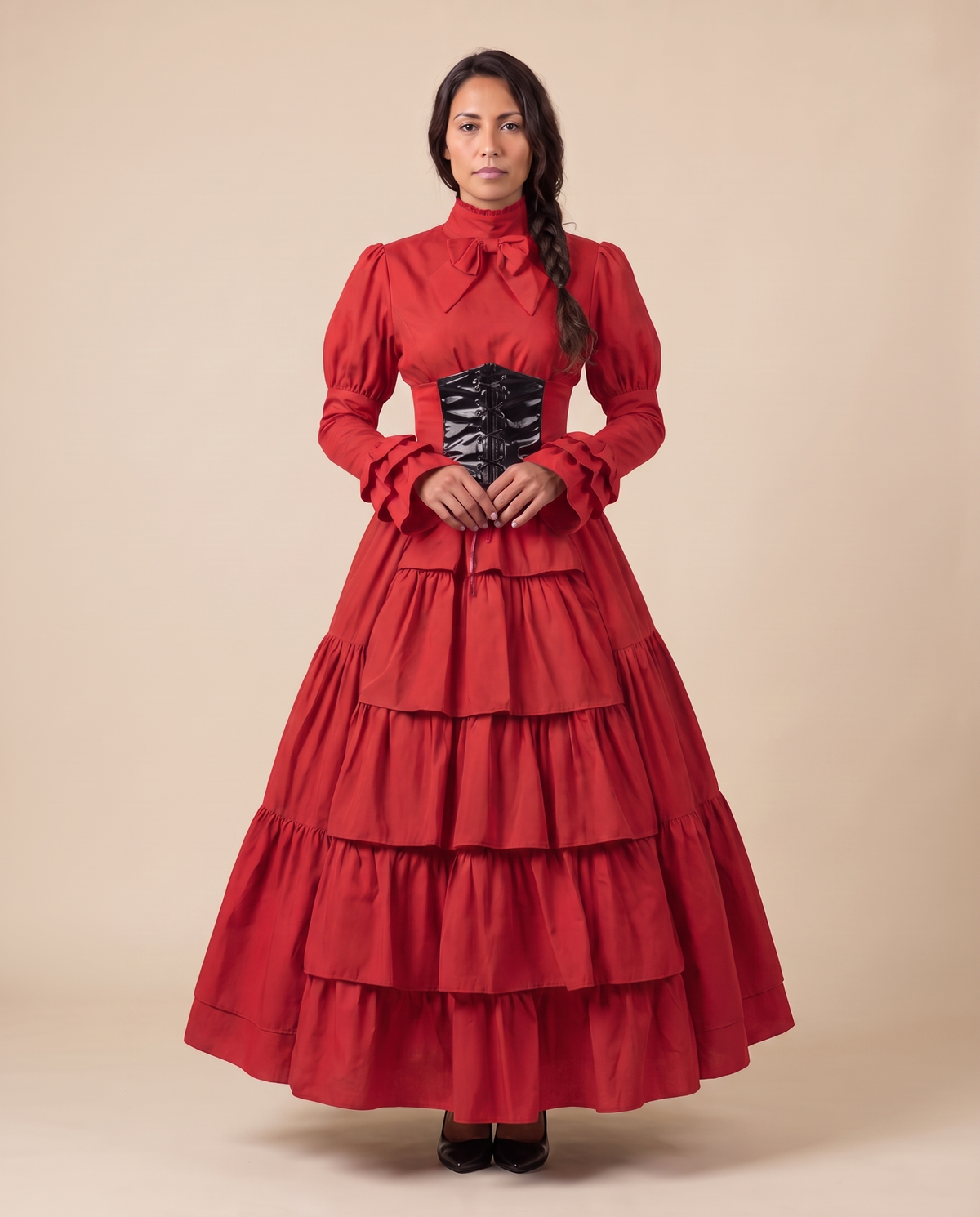 Women's Medieval Renaissance Costume Gown – red