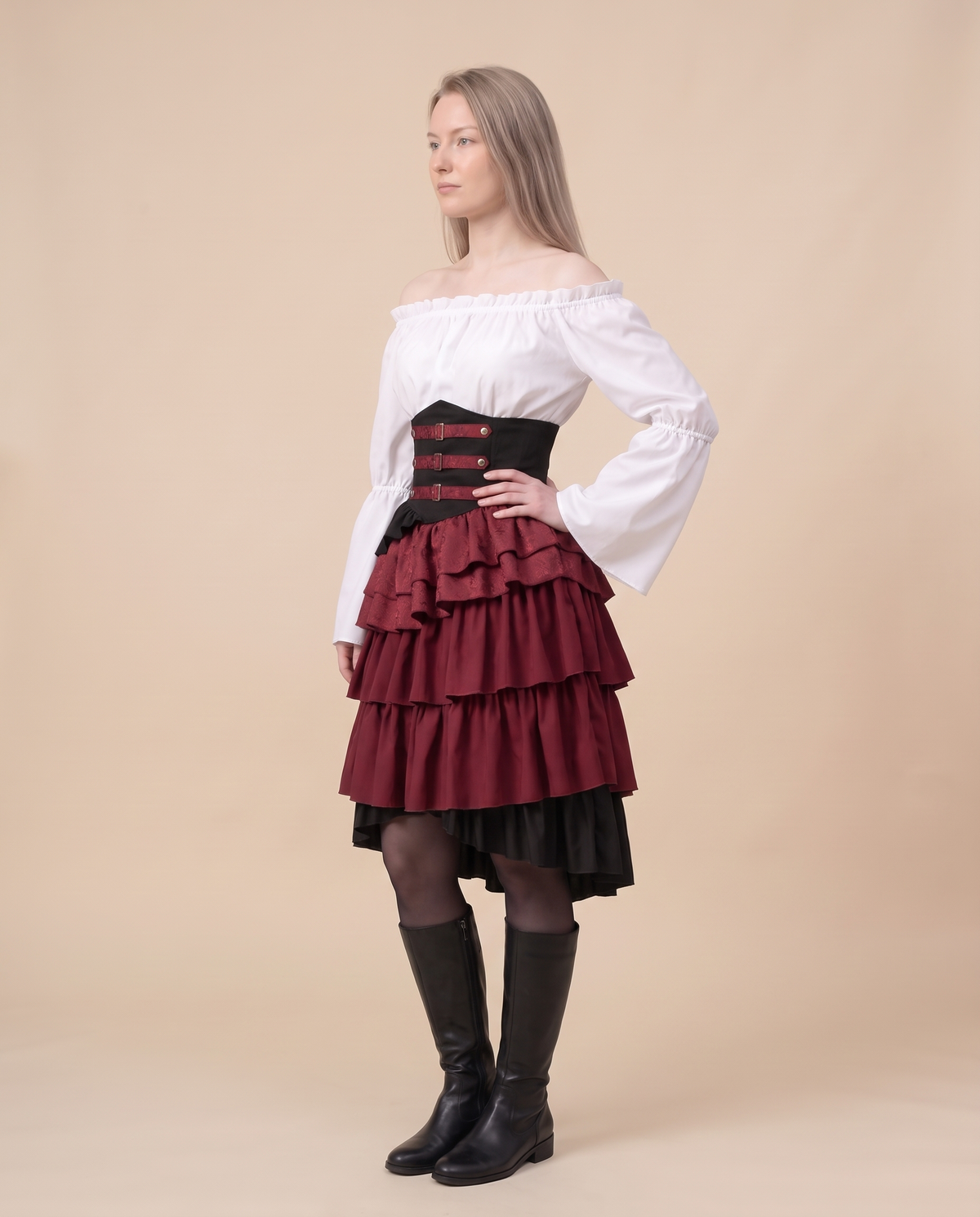 Women's Pirate Costume Set – three-quarter view
