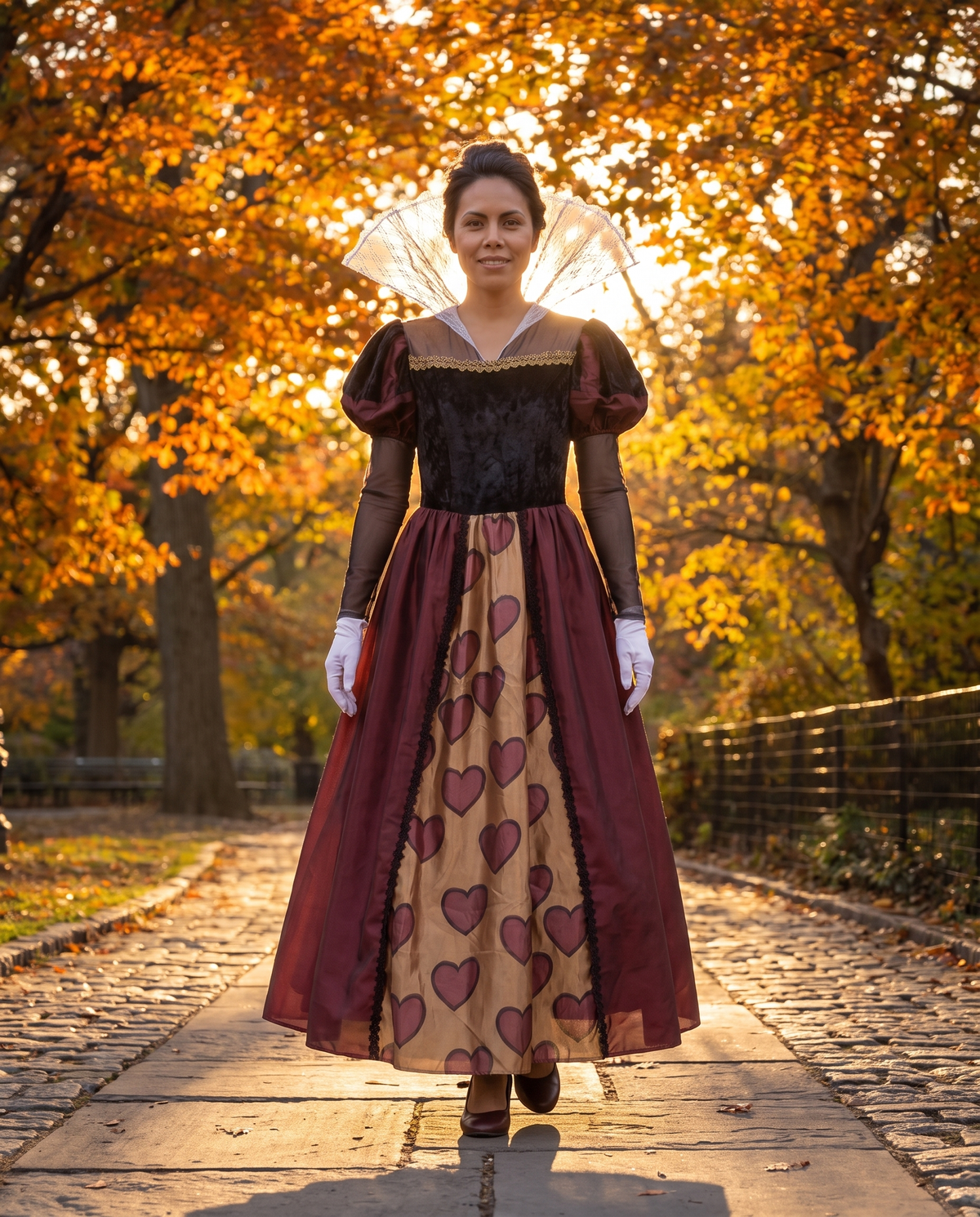 Women's Red Queen of Hearts Costume Gown – Central Park autumn