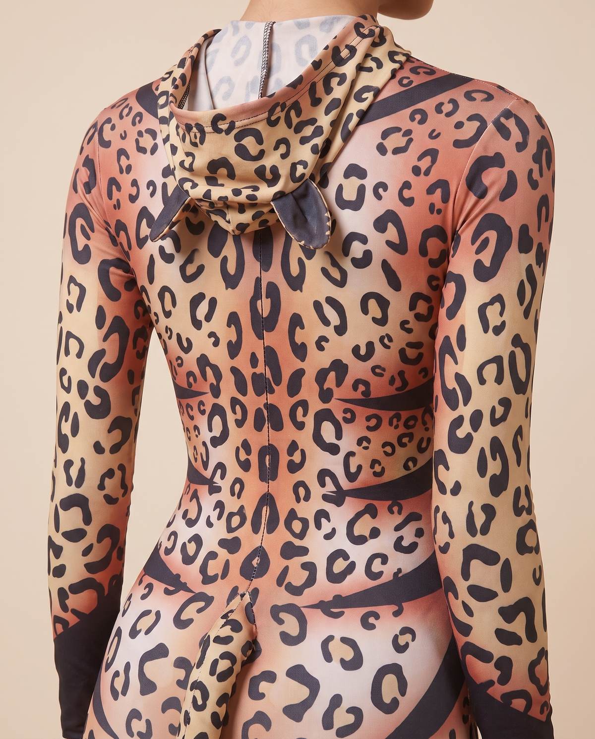 Women's Leopard Print Costume Jumpsuit – detail