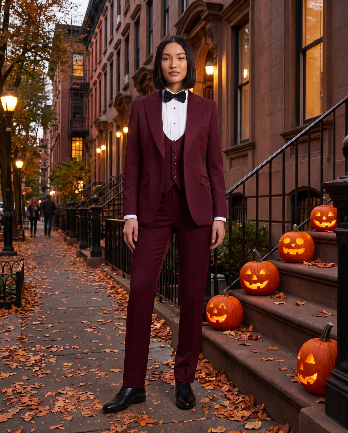 Women's Striped Suit Costume – New York street Halloween