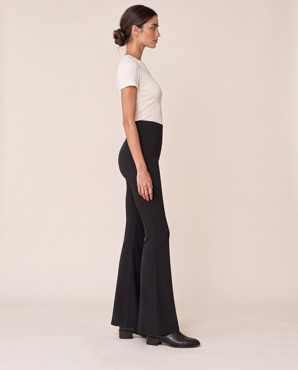 Chiswick High-Waisted Stretch Flare Pants — side view