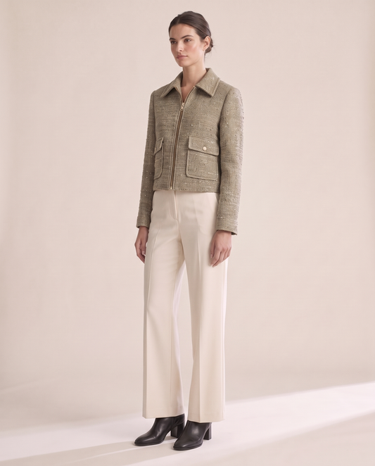 Tweed Zip Jacket for Women — three-quarter view