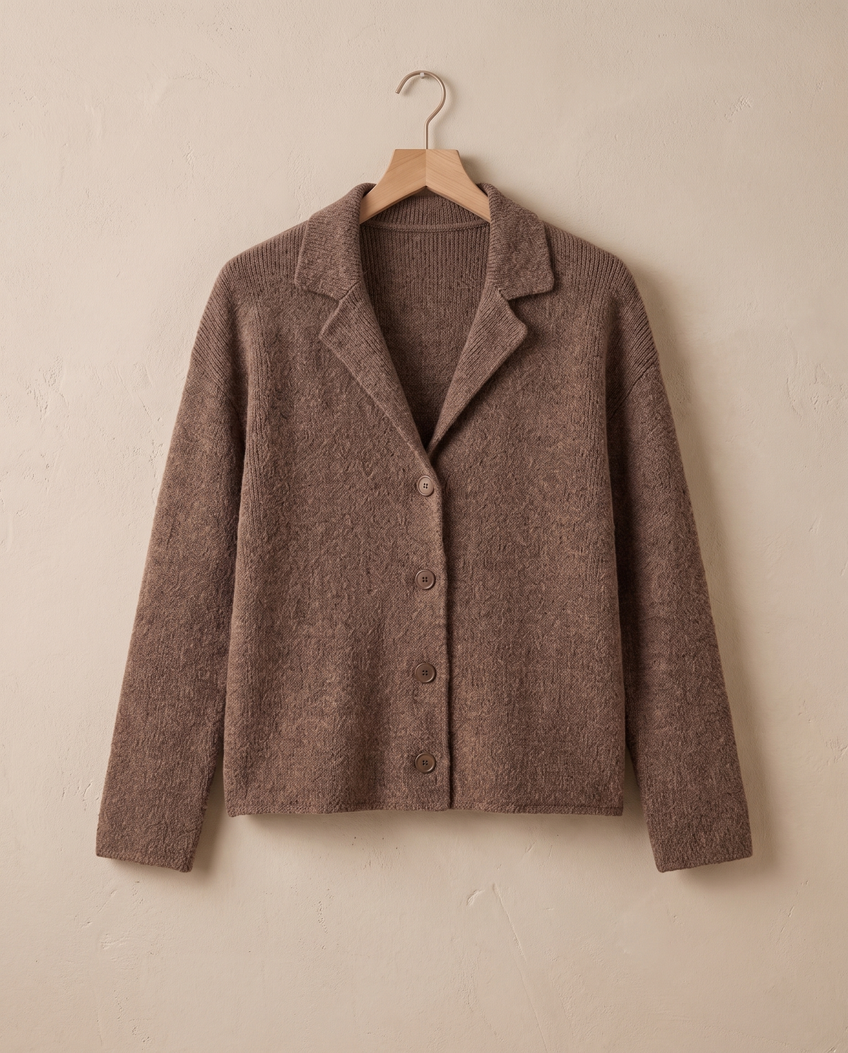 Women's Casual Knitted Warm Jacket — on hanger