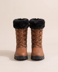 Women's Snow Boots with Plush Lining and Non-Slip Sole — brown
