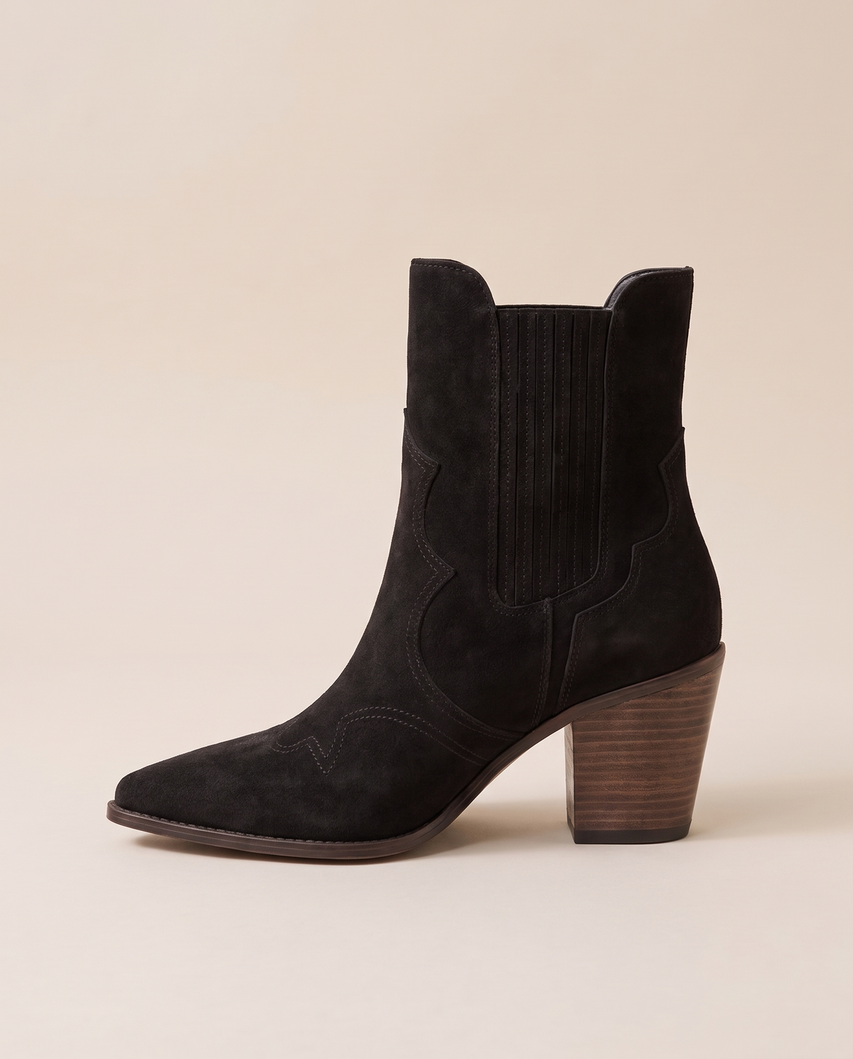 Western Ankle Boots with Pointed Toe — side profile