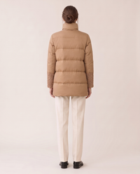 Lightweight Duck Down Puffer Coat — studio back