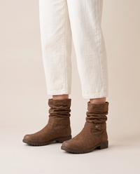 Slouchy Ankle Boots with Memory Foam Footbed — worn, studio