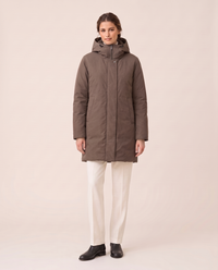 Waterproof Hooded Winter Parka for Women — Brown