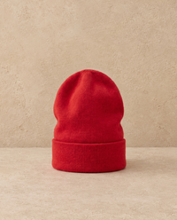 Pinecrest Relaxed Classic Cashmere Knit Beanie — Red