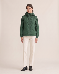 Waterproof Hooded Windbreaker Jacket for Women — Green