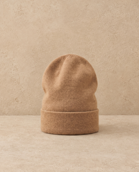 Pinecrest Relaxed Classic Cashmere Knit Beanie — Camel