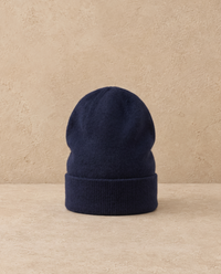Pinecrest Relaxed Classic Cashmere Knit Beanie — Navy Blue