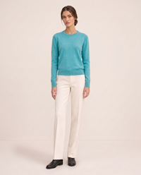 Frostfield Classic Merino Wool Crew Neck Sweater — Turquoise