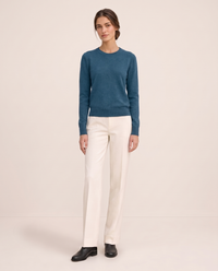 Frostfield Classic Merino Wool Crew Neck Sweater — Lake Blue