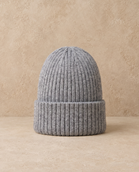 Somerset Warm Cotton Beanie with Ear Coverage — Gray