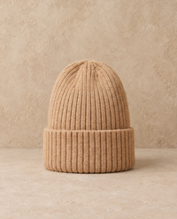 Somerset Warm Cotton Beanie with Ear Coverage — Camel