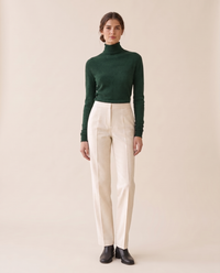 Marylebone Slim-Fit Brushed Knit Turtleneck Sweater — Green
