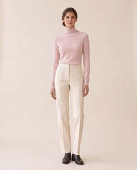 Marylebone Slim-Fit Brushed Knit Turtleneck Sweater — Pink