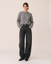 Kristin Baggy Jeans in black wash, front view