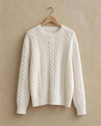Marettimo Classic Cable Knit Pullover Sweater — cable knit detail