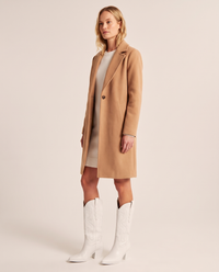 ONORA white pointed toe western boots with block heel for women - white three-quarter view