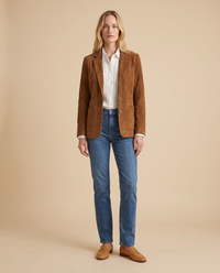 ONORA vintage faux suede blazer - front