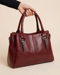 ONORA vegan leather satchel handbag - detail