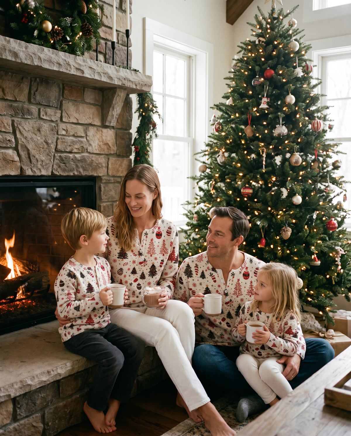 ONORA Christmas henley sweater - Christmas family matching