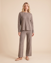 ONORA ribbed knit lounge set - brown