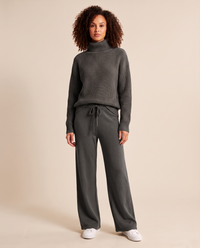 ONORA turtleneck knit lounge set - dark gray