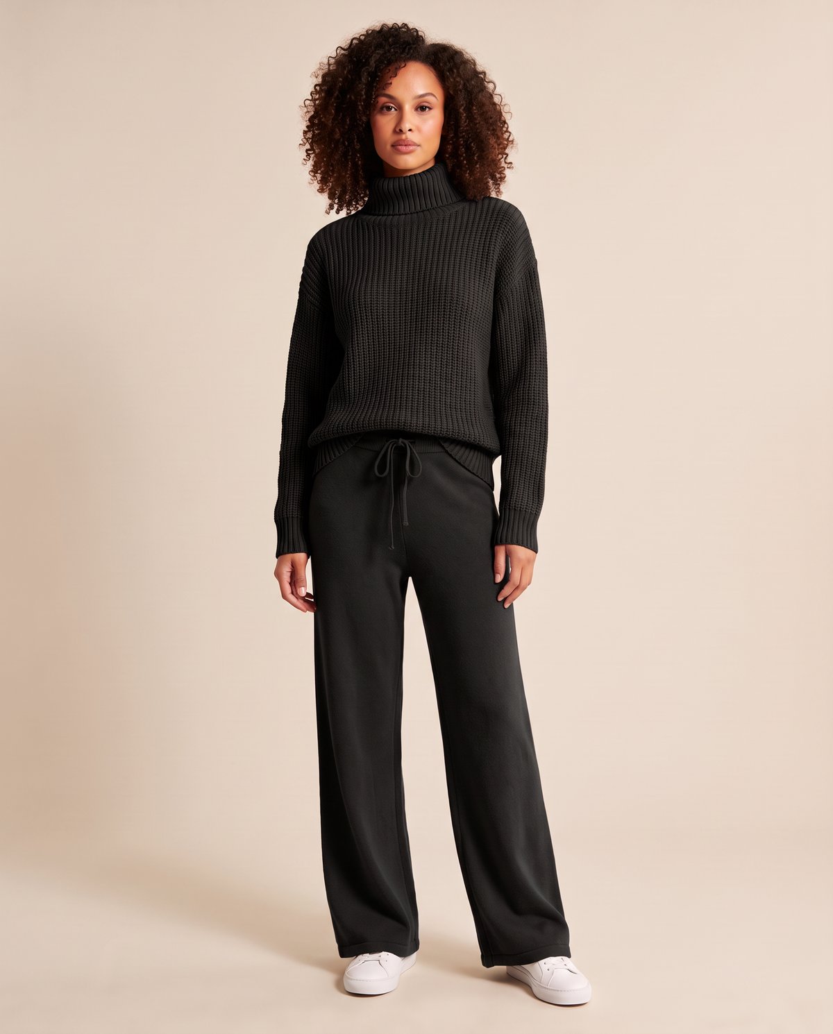 ONORA turtleneck knit lounge set - black