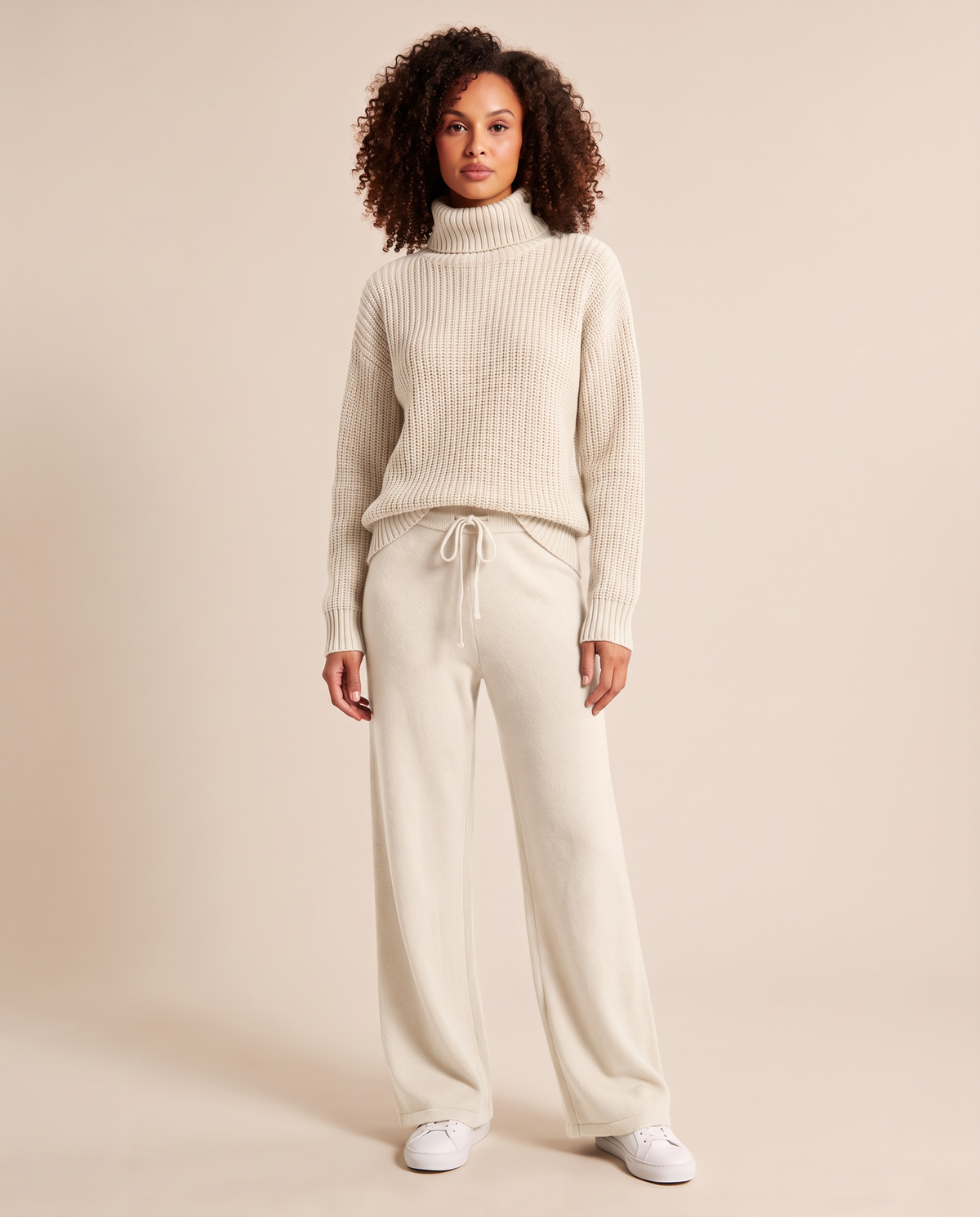 ONORA turtleneck knit lounge set - white