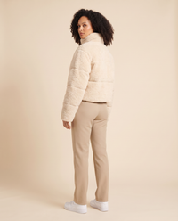 ONORA cropped sherpa puffer jacket - side view
