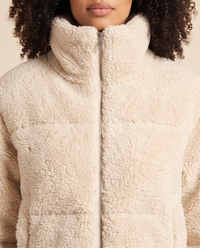 ONORA cropped sherpa puffer jacket - detail