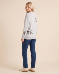 ONORA Christmas cat sweater - three-quarter back view