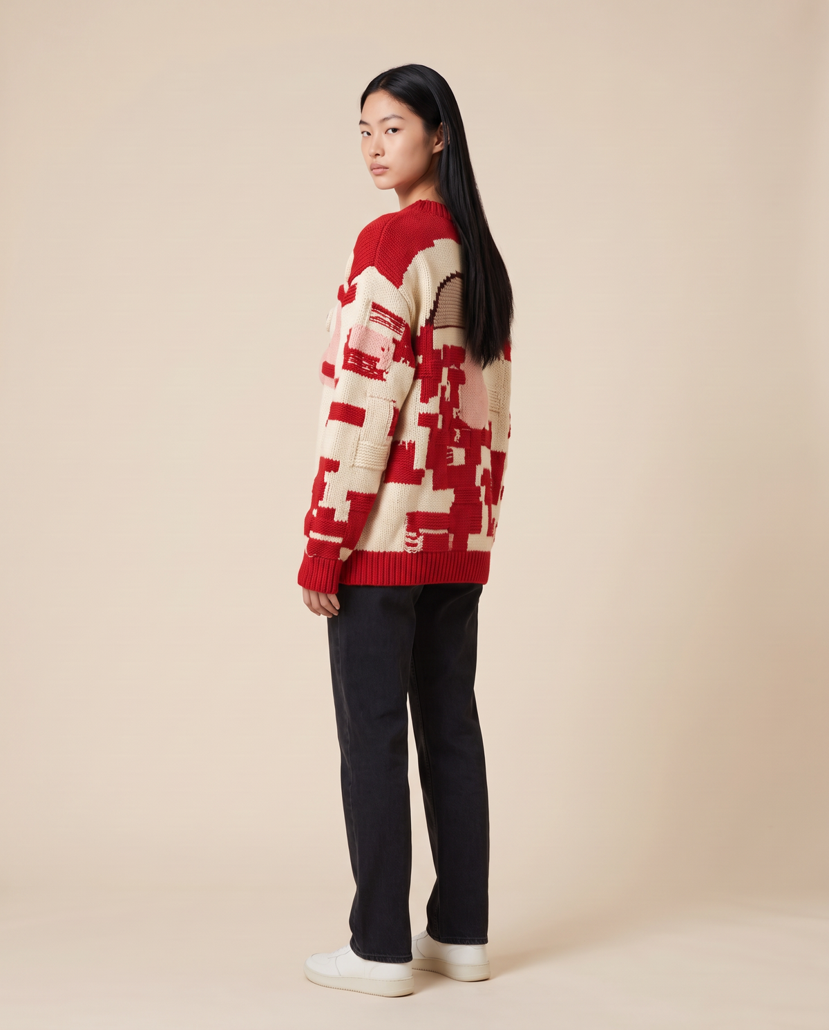 ONORA Santa Claus Christmas sweater - three-quarter back view