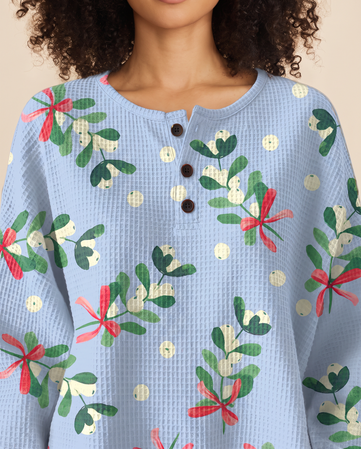 ONORA Christmas sweatshirt for women - detail close-up